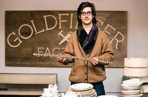 Oliver Waddington-Ball - The 29-year old ‘eco-preneur’ founded the Goldfinger Factory 